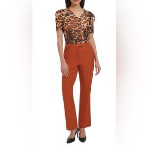 Anne Klein Women’s Orange High Rise Straight Leg/Bootcut Pants Denim. Size 12